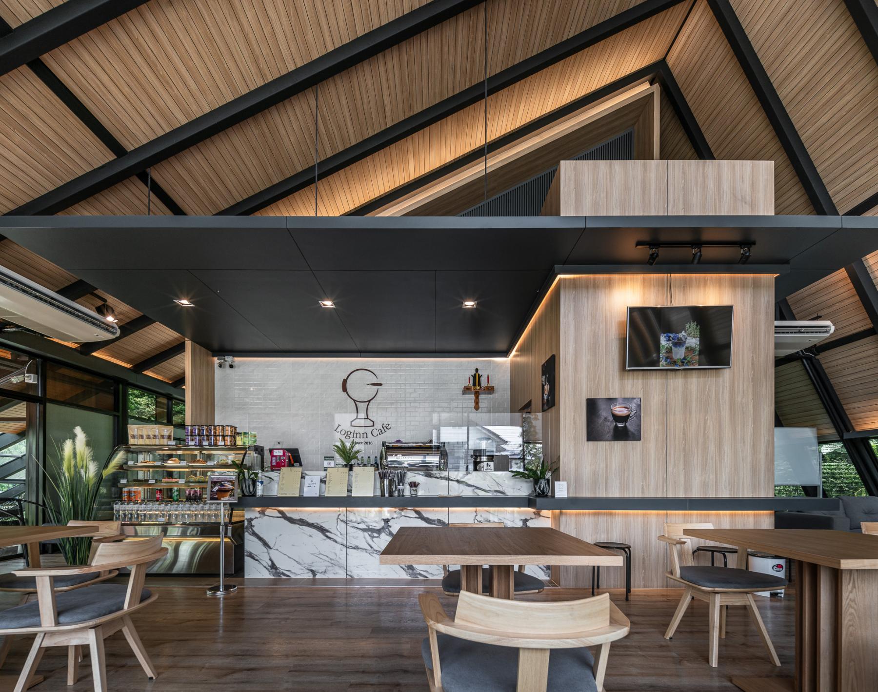LOG IN CAFE 
Interior design 