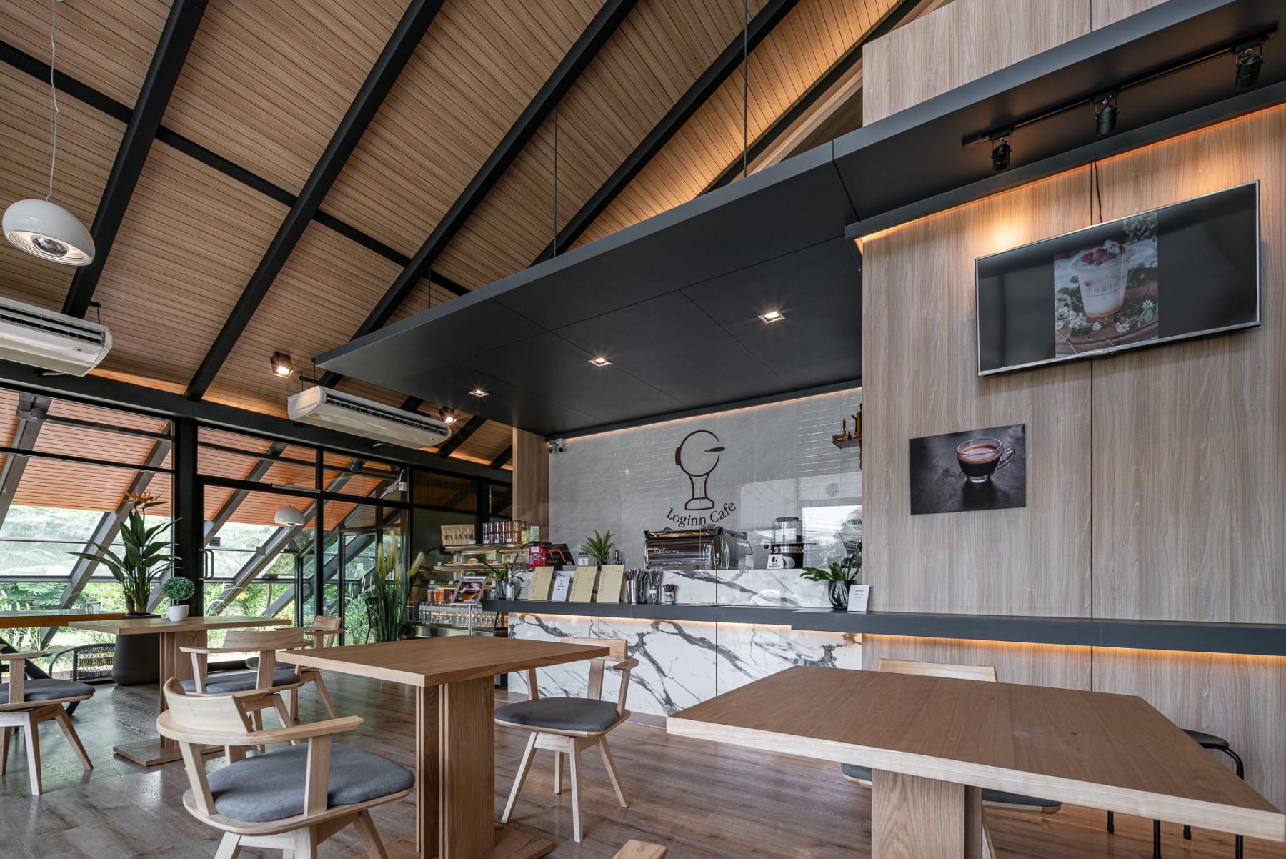 LOG IN CAFE 
Interior design 